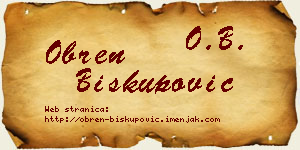 Obren Biskupović vizit kartica